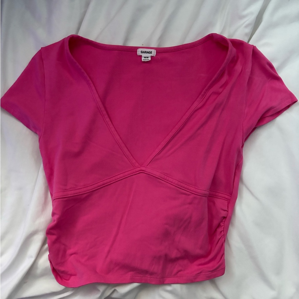 PINK DEEP V TOP